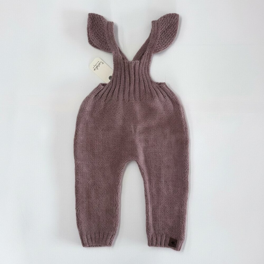 TOCOTO VINTAGE - KNITTED OVERALLS - OLD PINK - 20% MOHAIR 10% WOOL - NWT